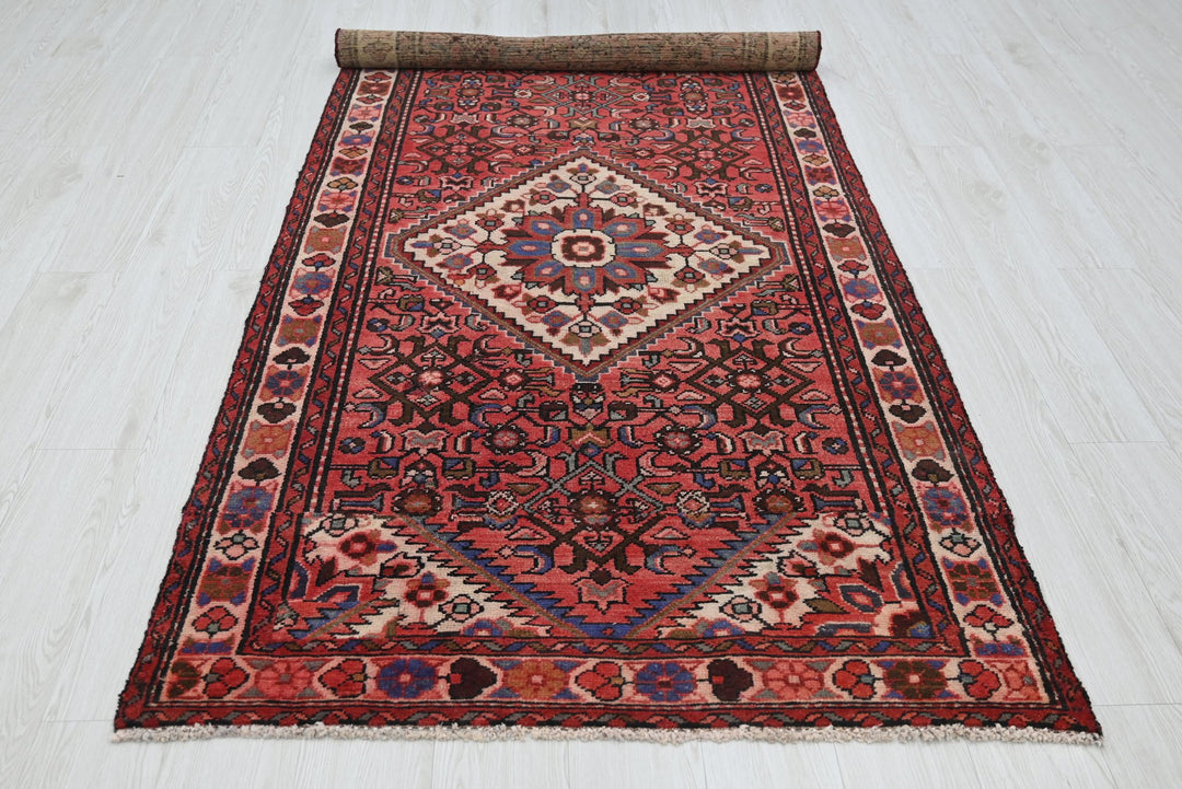 red Medium rug 3' 8" x 8' 2"