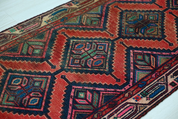 red Runner rug 2' 2" x 9' 5"