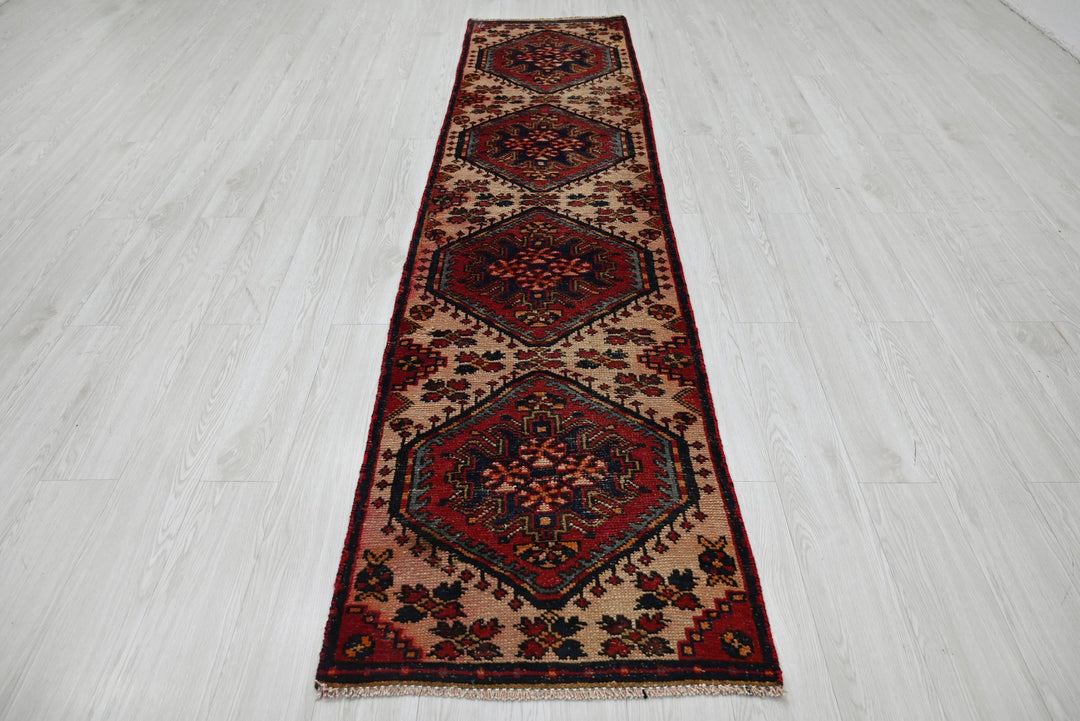 brown Runner rug 2' 2" x 9' 2"