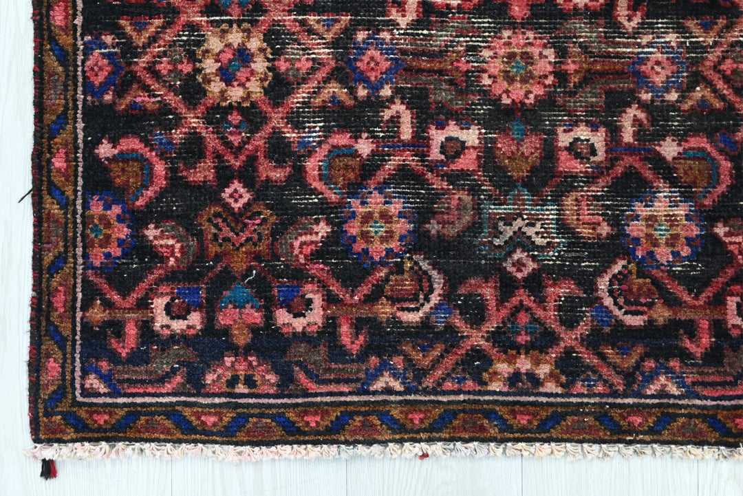 black Runner rug 2' 8" x 8' 10"