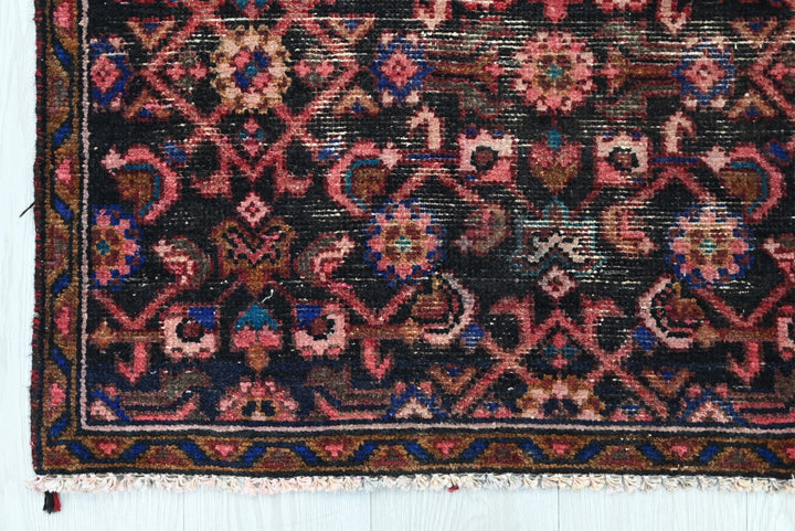 black Runner rug 2' 8" x 8' 10"
