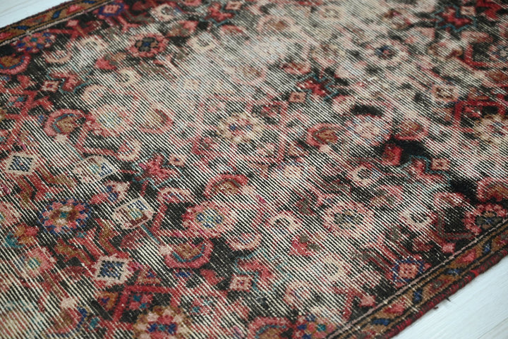 black Runner rug 2' 8" x 8' 10"