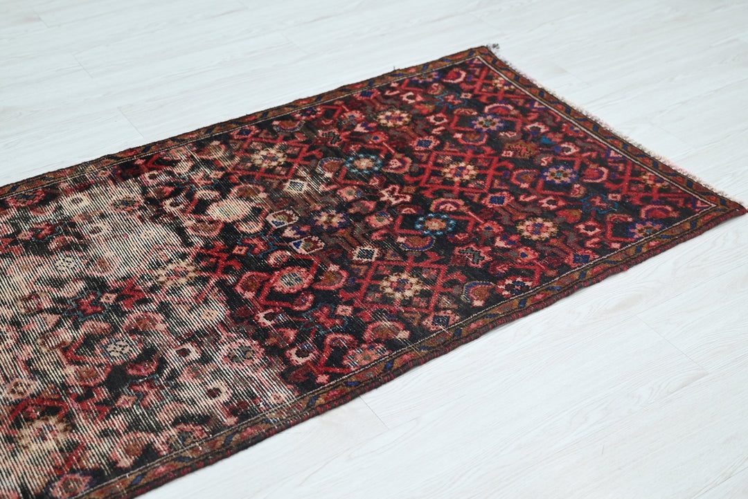 black Runner rug 2' 8" x 8' 10"
