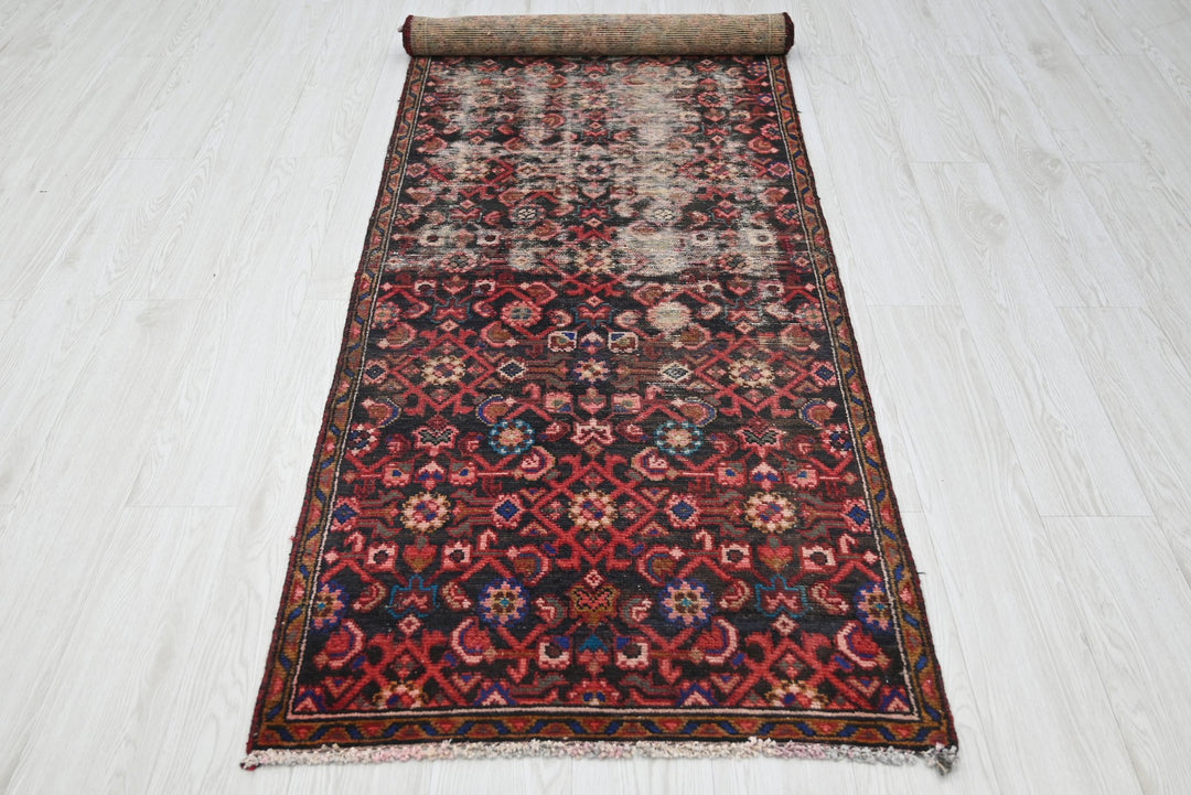 black Runner rug 2' 8" x 8' 10"