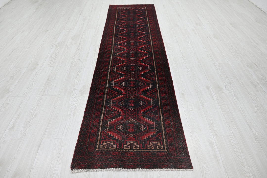 black Runner rug 2' 6" x 9' 10"