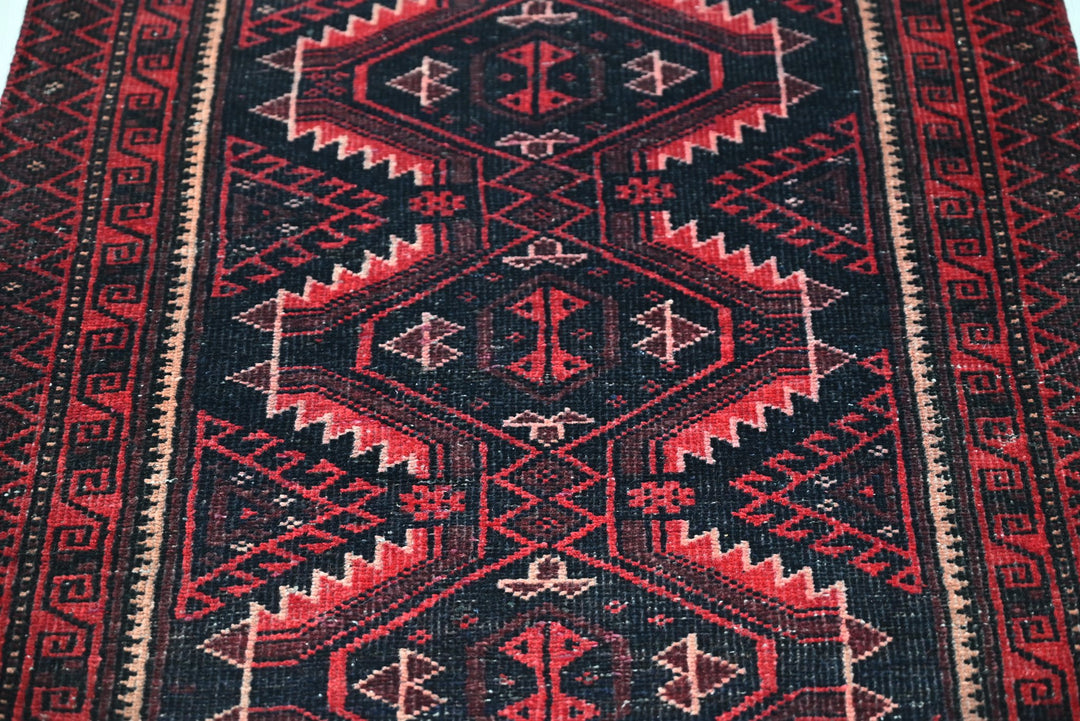 black Runner rug 2' 6" x 9' 10"