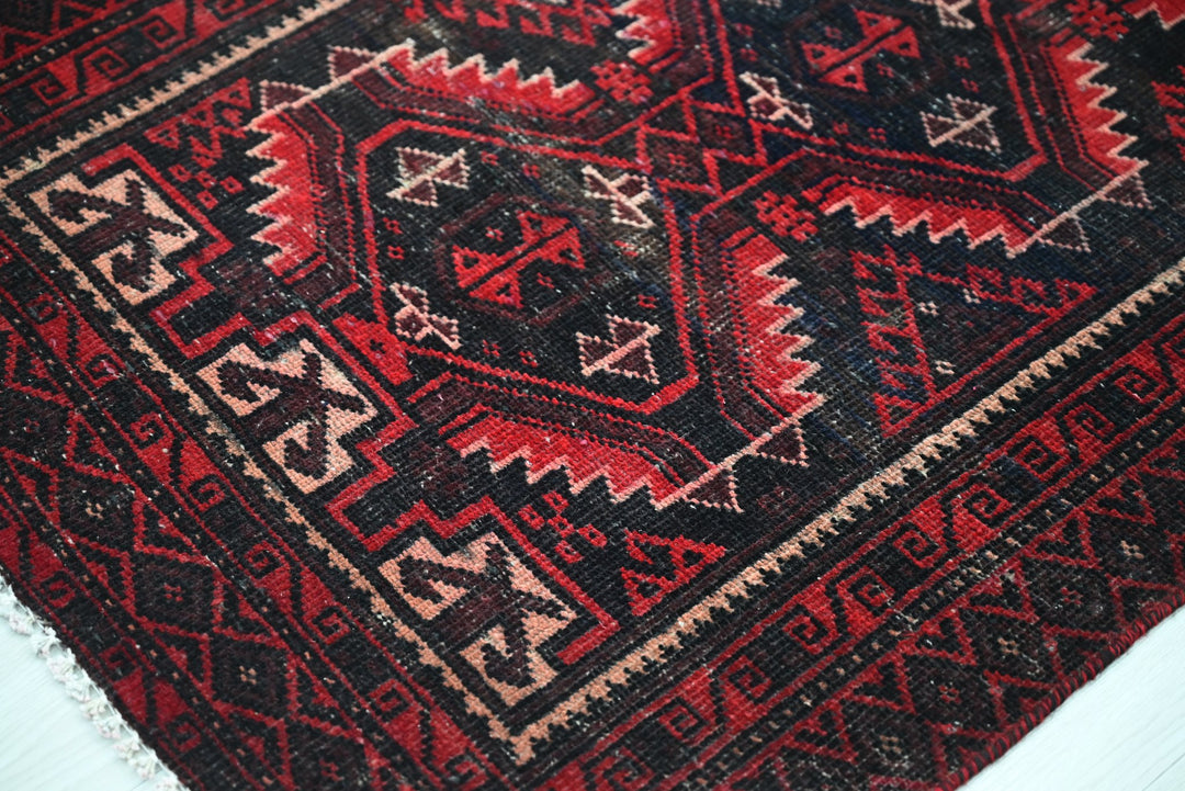 black Runner rug 2' 6" x 9' 10"
