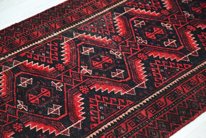 black Runner rug 2' 6" x 9' 10"