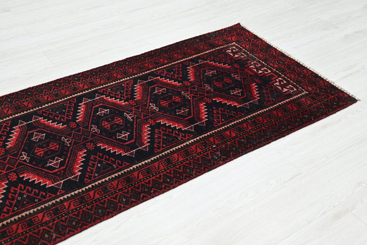black Runner rug 2' 6" x 9' 10"