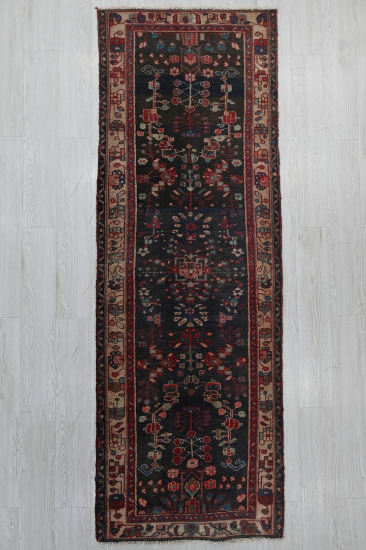 black Runner rug 2' 8" x 8' 10"