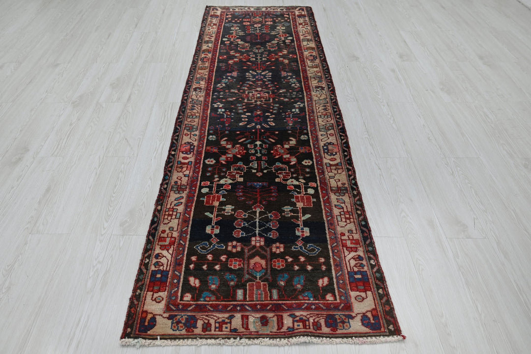black Runner rug 2' 8" x 8' 10"