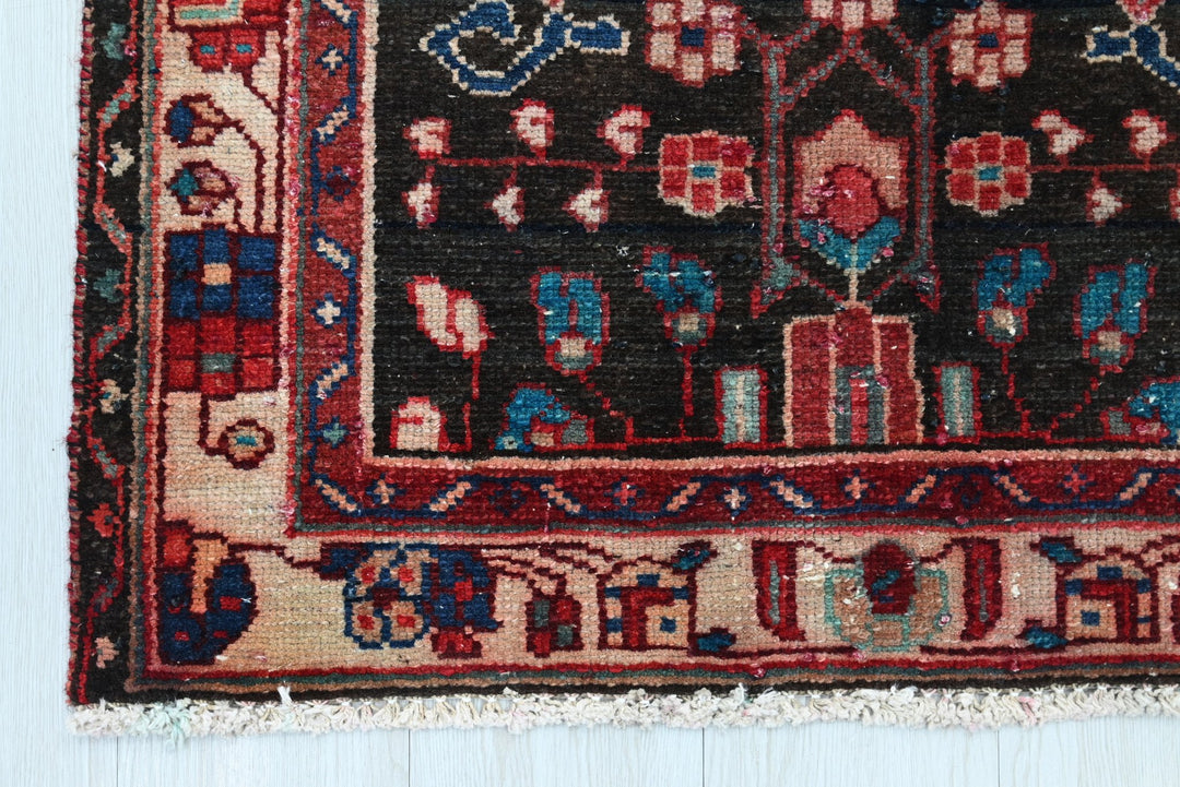 black Runner rug 2' 8" x 8' 10"