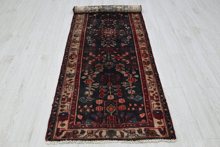 black Runner rug 2' 8" x 8' 10"