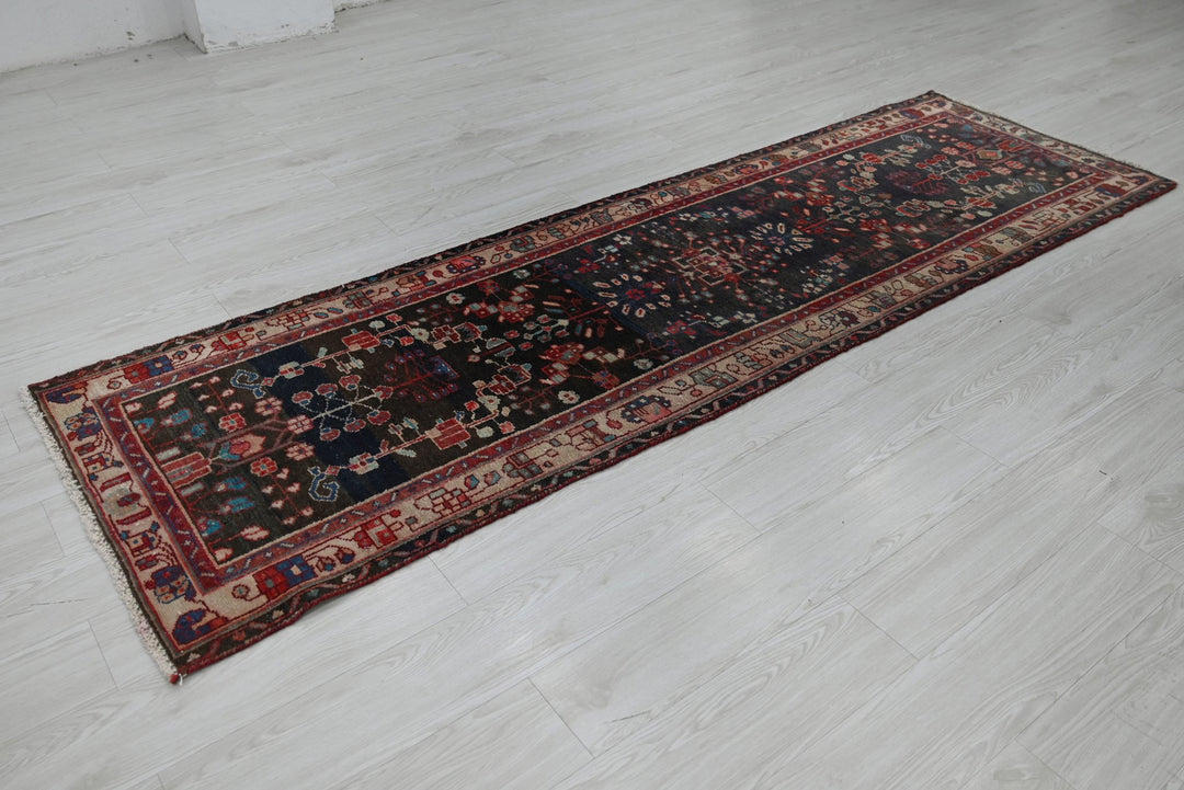 black Runner rug 2' 8" x 8' 10"