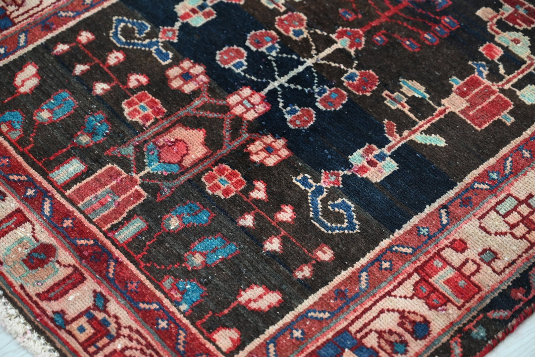 black Runner rug 2' 8" x 8' 10"