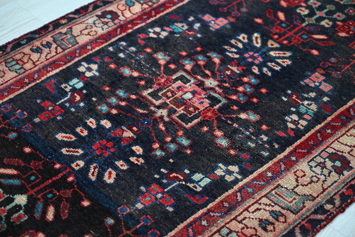 black Runner rug 2' 8" x 8' 10"