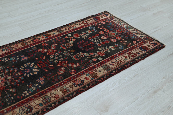 black Runner rug 2' 8" x 8' 10"