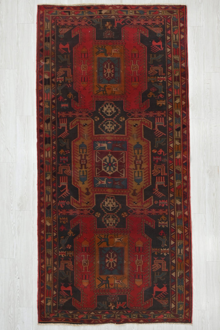 black Runner rug 2' 1" x 9' 7"