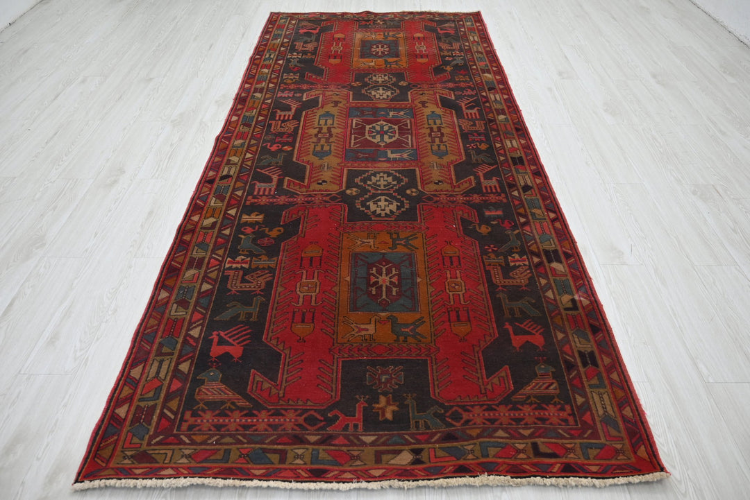 black Runner rug 2' 1" x 9' 7"