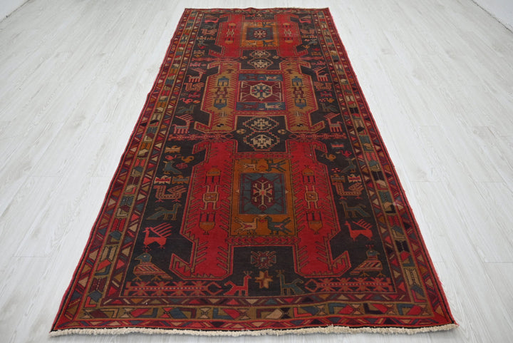 black Runner rug 2' 1" x 9' 7"