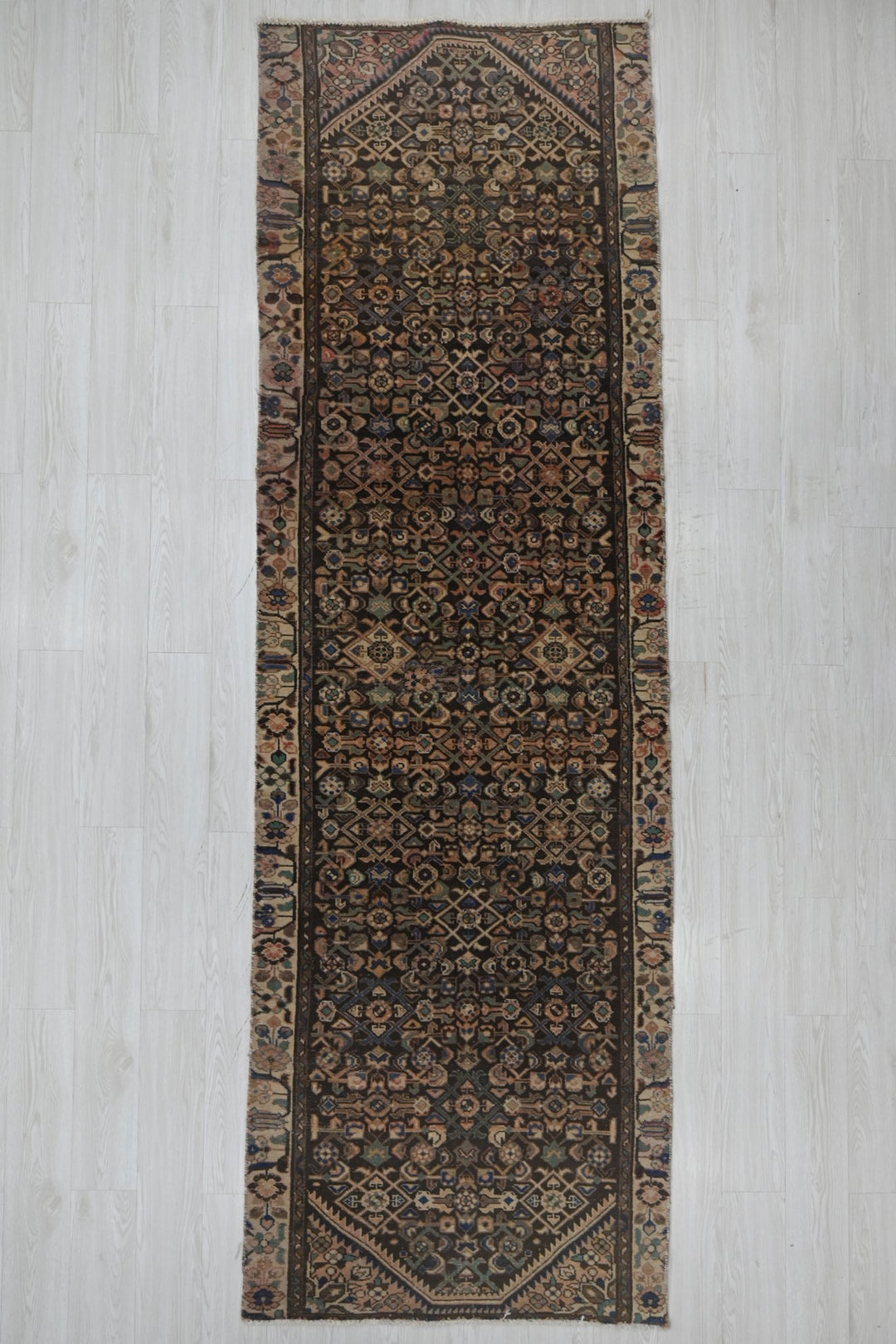 brown Runner rug 3' 3" x 11' 1"