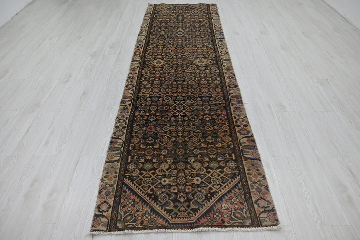 brown Runner rug 3' 3" x 11' 1"