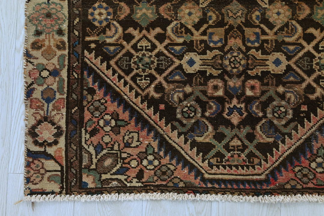 brown Runner rug 3' 3" x 11' 1"
