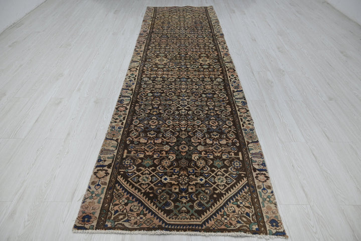 brown Runner rug 3' 3" x 11' 1"
