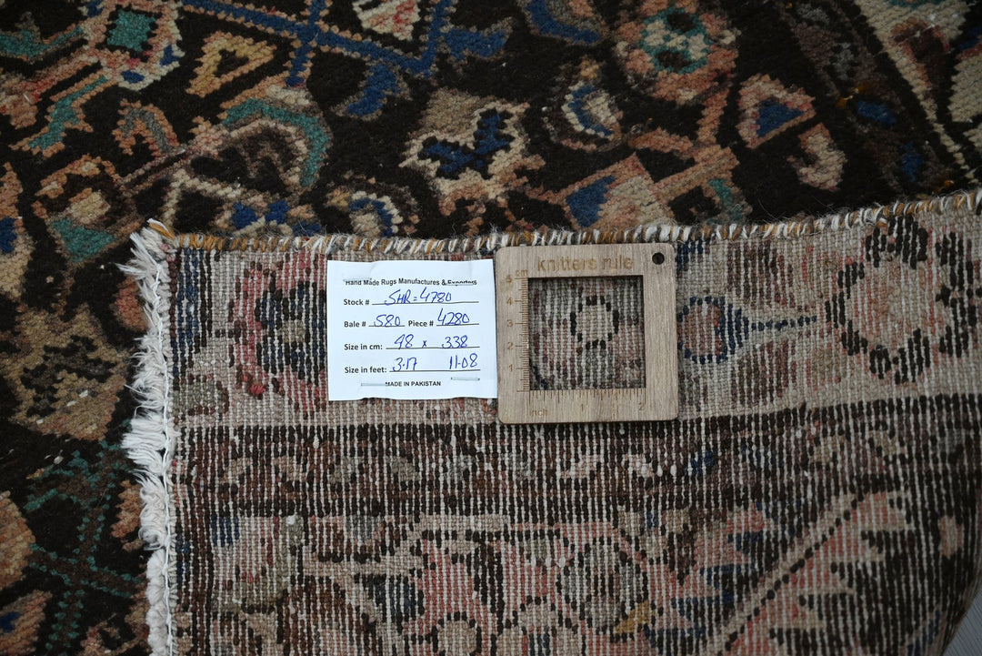 brown Runner rug 3' 3" x 11' 1"