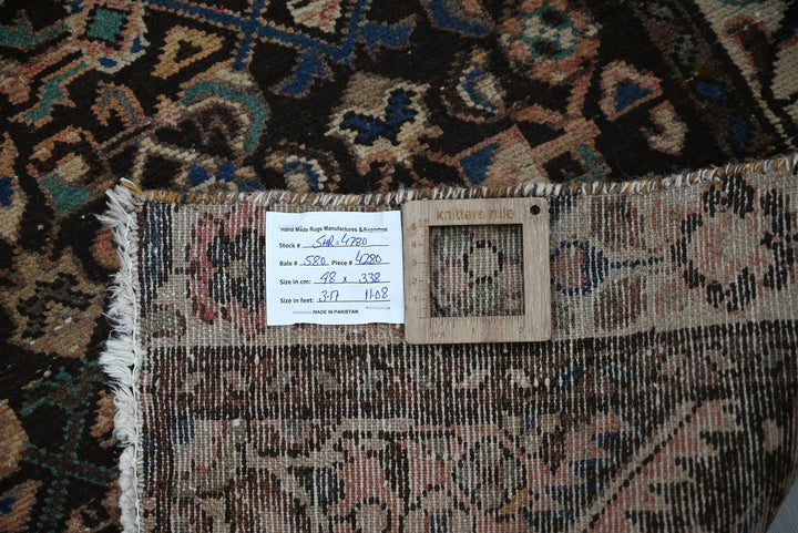 brown Runner rug 3' 3" x 11' 1"