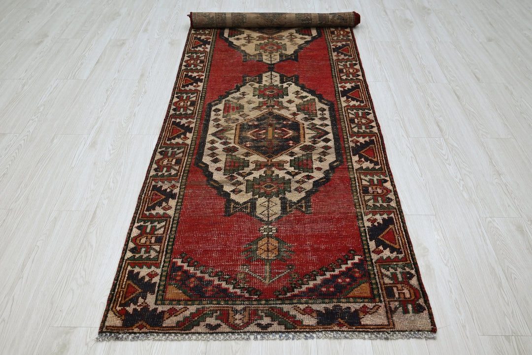 red Runner rug 3' 2" x 9' 10"
