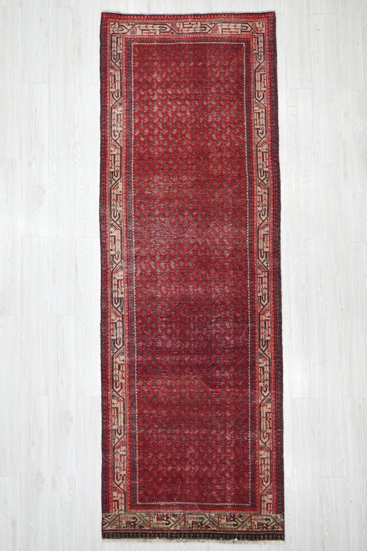 red Runner rug 3' 4" x 10' 0"