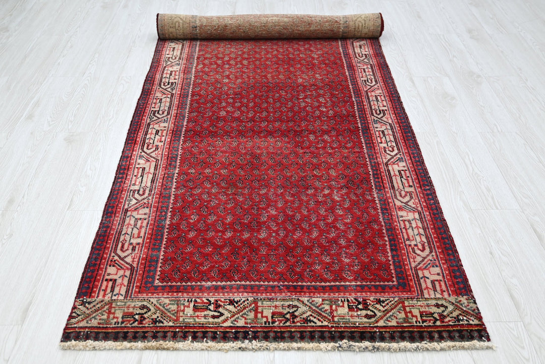 red Runner rug 3' 4" x 10' 0"