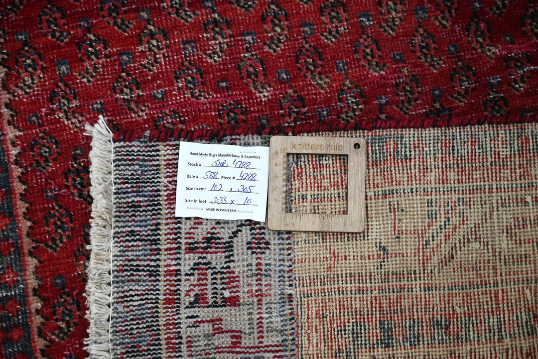 red Runner rug 3' 4" x 10' 0"