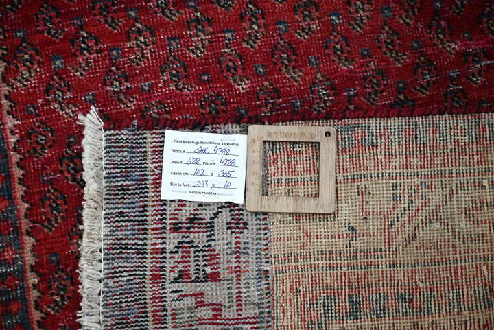red Runner rug 3' 4" x 10' 0"