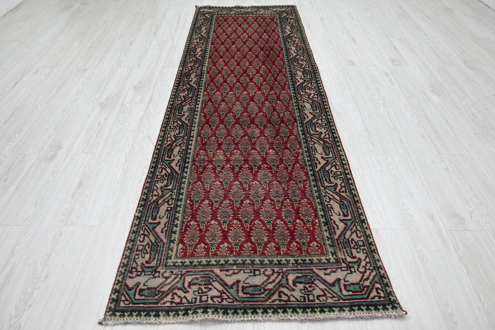 red Runner rug 3' 1" x 9' 6"