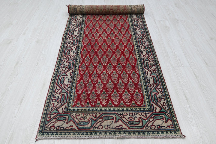 red Runner rug 3' 1" x 9' 6"