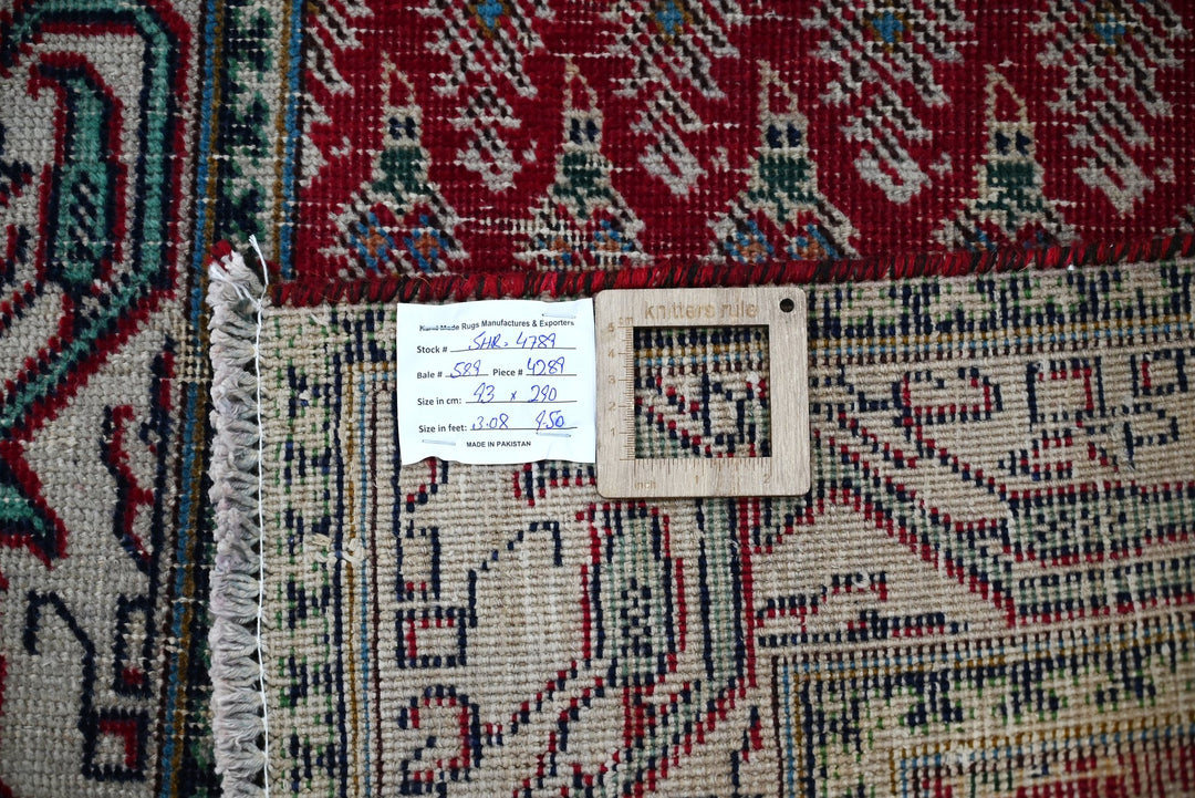 red Runner rug 3' 1" x 9' 6"