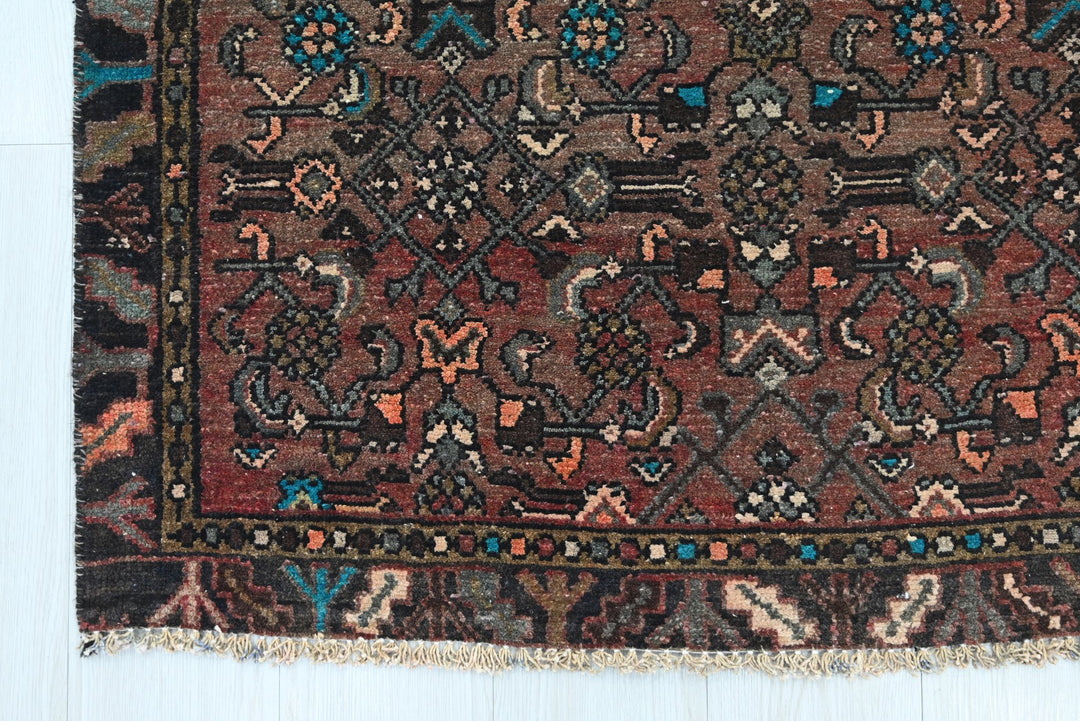 brown Runner rug 3' 4" x 9' 4"
