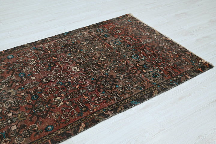 brown Runner rug 3' 4" x 9' 4"