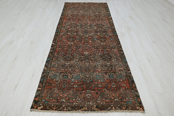 brown Runner rug 3' 4" x 9' 4"