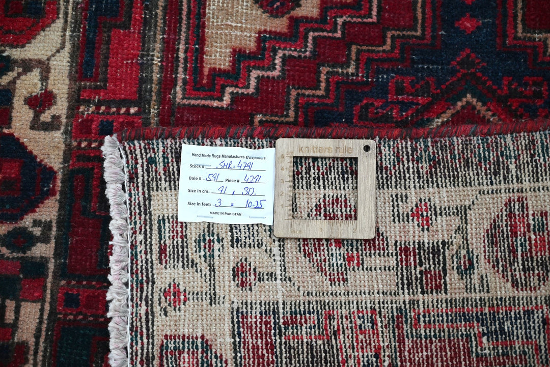 red Runner rug 3' 0" x 10' 3"