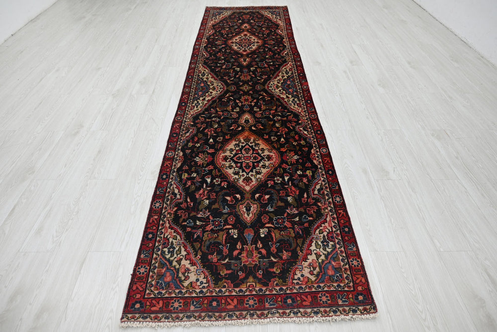 black Runner rug 3' 1" x 12' 2"
