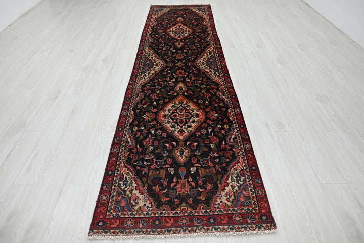 black Runner rug 3' 1" x 12' 2"