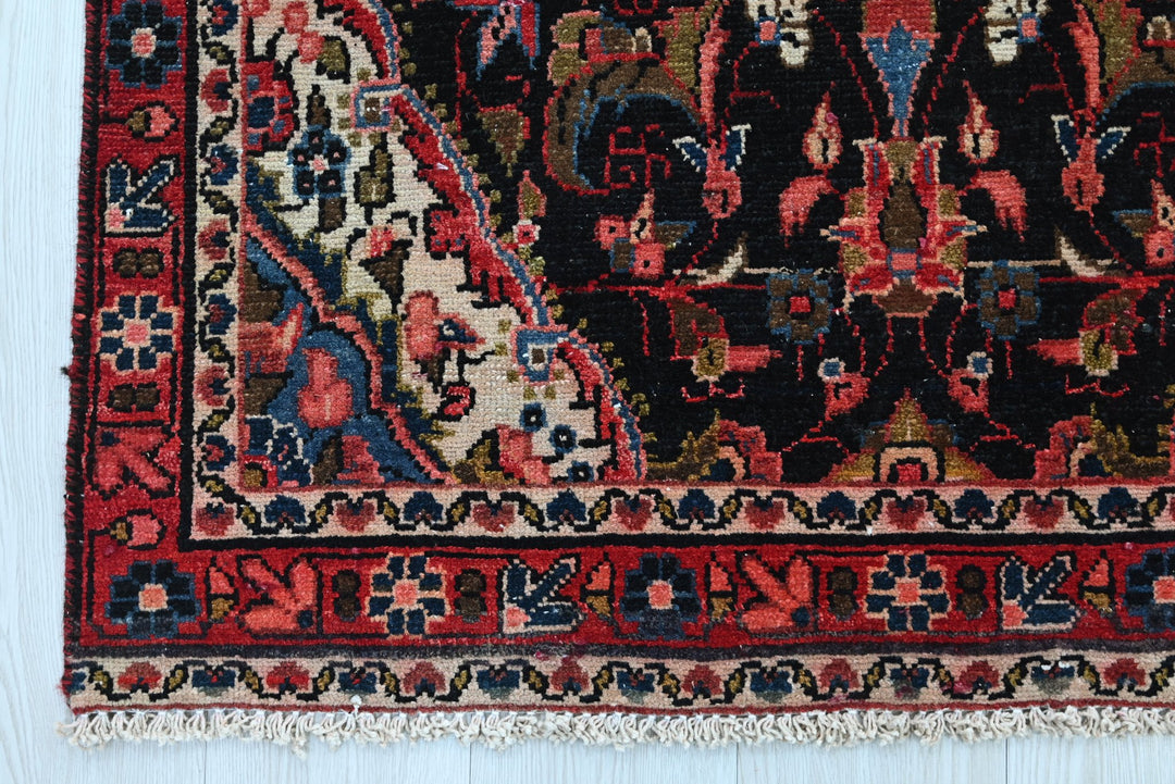 black Runner rug 3' 1" x 12' 2"