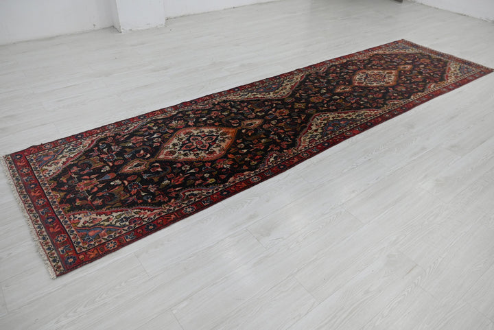black Runner rug 3' 1" x 12' 2"
