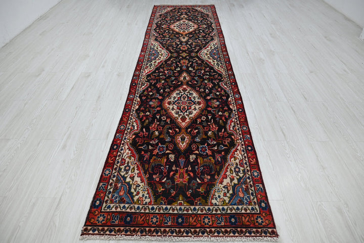 black Runner rug 3' 1" x 12' 2"