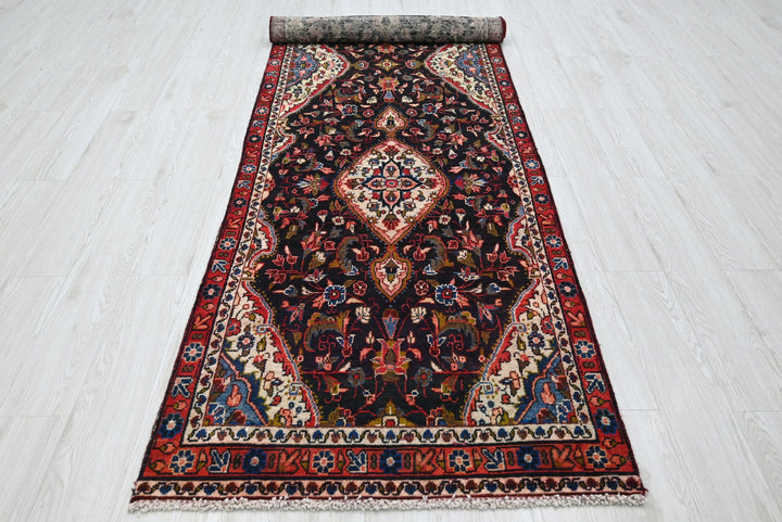 black Runner rug 3' 1" x 12' 2"