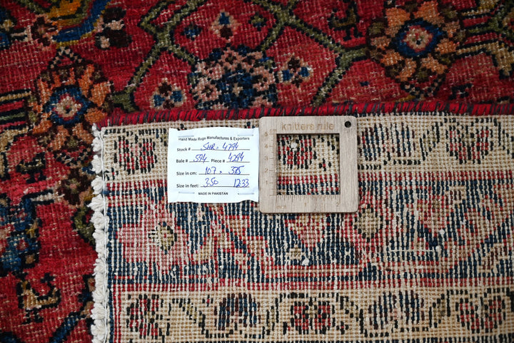 red Runner rug 3' 6" x 12' 4"