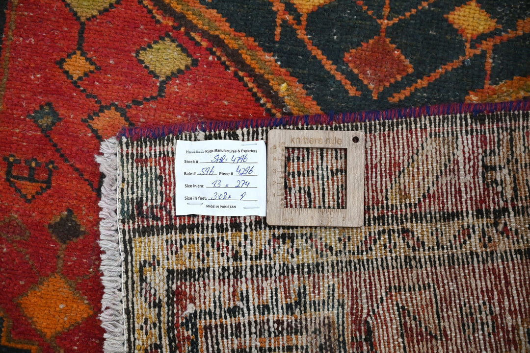 red Runner rug 3' 1" x 9' 0"